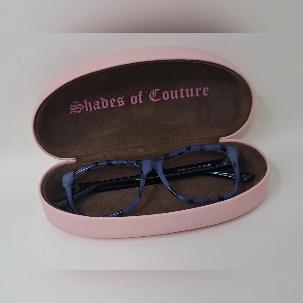 Gucci Eye  Glasses Frames Blue Black Italy Rectangle GG 3765 YV5 53mm 53-15-140 - Picture 16 of 16